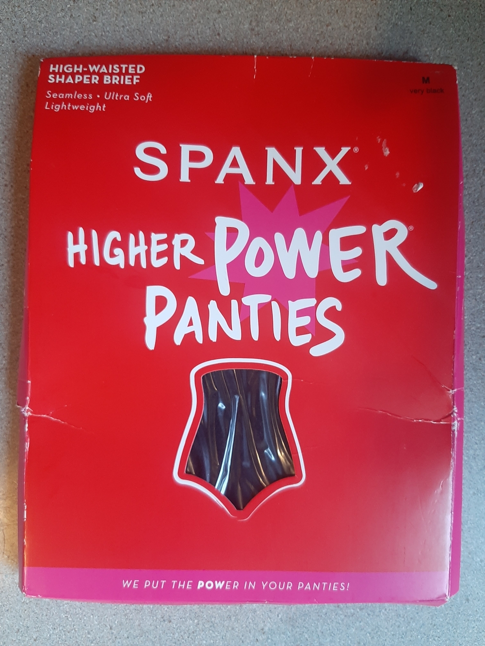 SPANX Very Black Higher Power Panties High-Waisted Shaper Brief Medium
